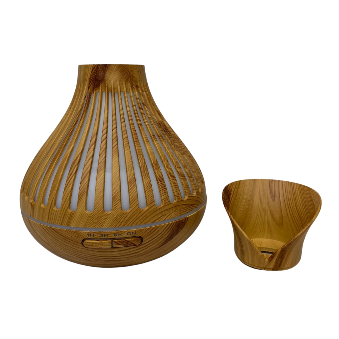 Difusor e umidificador com LED e controle remoto, 500 ml, marfim. Foto 4 do produto.