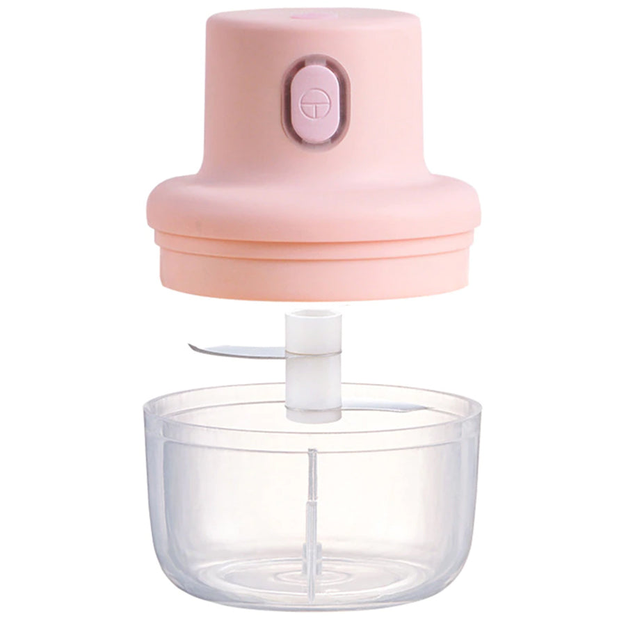 Mini triturador de alimentos sem fio USB 250 ml, Cor: Rosa. Foto 1 do produto.