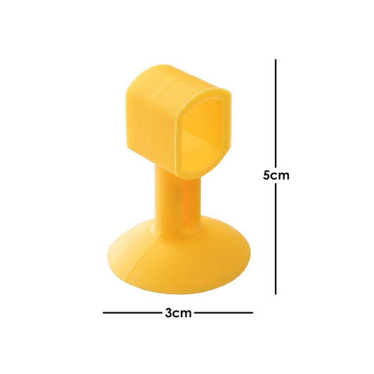 Protetor de silicone para maçaneta com ventosa, amarelo. Foto 2 do produto.