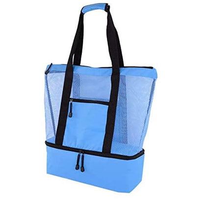 Bolsa de praia com compartimento térmico, Cor: Azul aco. Foto 1 do produto.