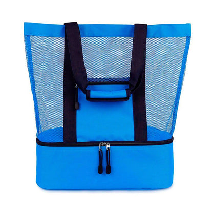 Bolsa de praia com compartimento térmico, Cor: Azul aco. Foto 2 do produto.