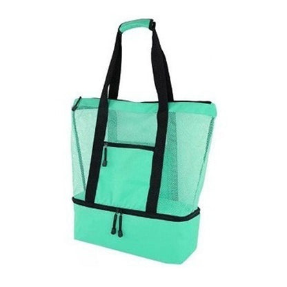 Bolsa de praia com compartimento térmico, Cor: Verde claro. Foto 1 do produto.