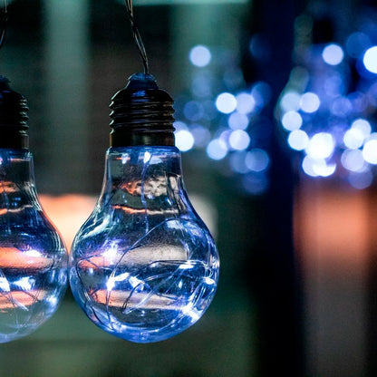 Fio de fada com 10 LEDs, USB e pilhas, Cor: Branco frio. Foto 1 do produto.