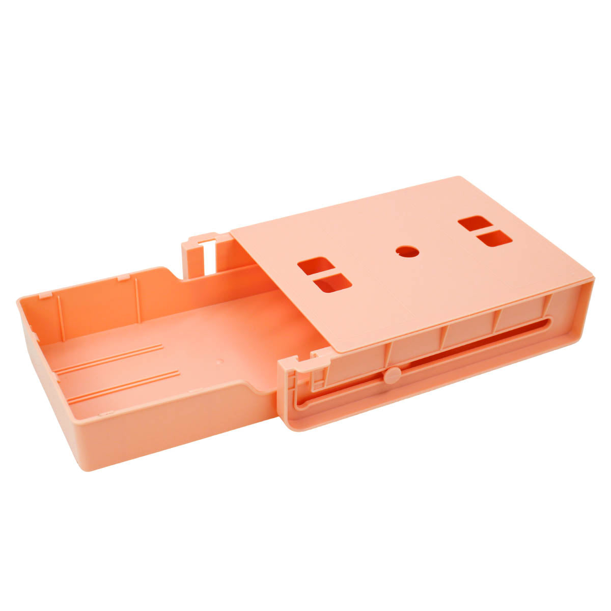 Gaveta adesiva com divisórias para mesa de escritório, rosa. Foto 1 do produto.