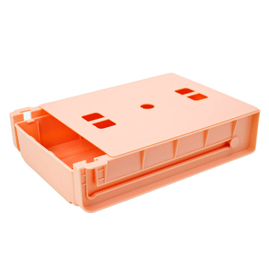 Gaveta adesiva com divisórias para mesa de escritório, rosa. Foto 2 do produto.