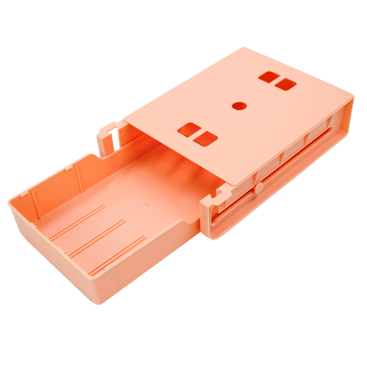 Gaveta adesiva com divisórias para mesa de escritório, rosa. Foto 5 do produto.
