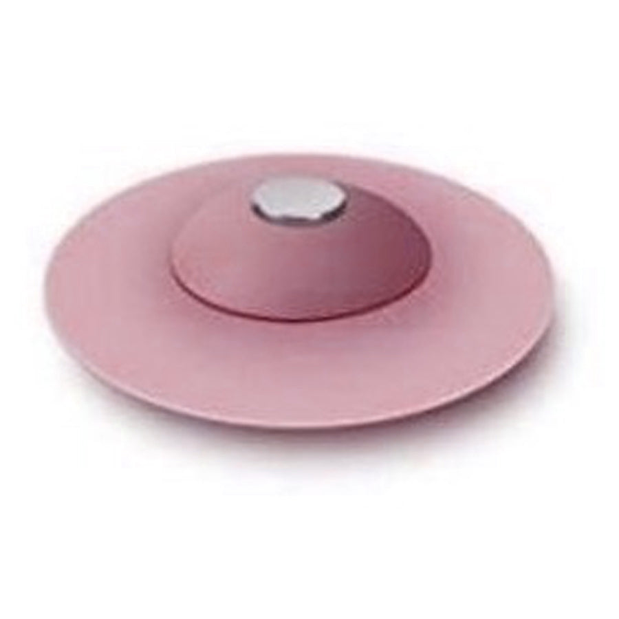 Protetores de ralo de silicone, kit de 3, Cor: Rosa. Foto 2 do produto.