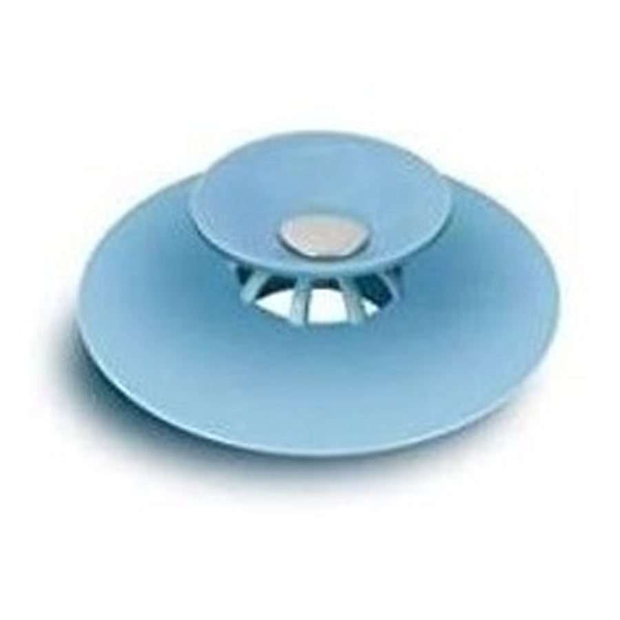 Protetores de ralo de silicone, kit de 3, Cor: Azul. Foto 3 do produto.