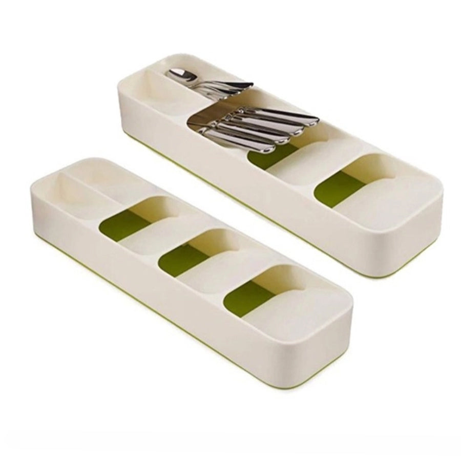 Organizador de gaveta para talheres, Cor: Branco. Foto 3 do produto.