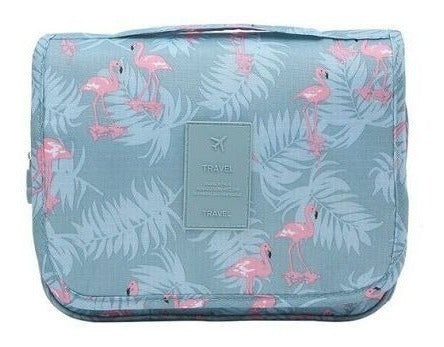 Nécessaire de nylon para viagem, Cor: Flamingo. Foto 1 do produto.