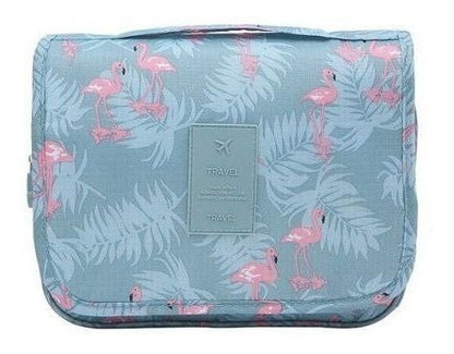 Nécessaire de nylon para viagem, Cor: Flamingo. Foto 1 do produto.
