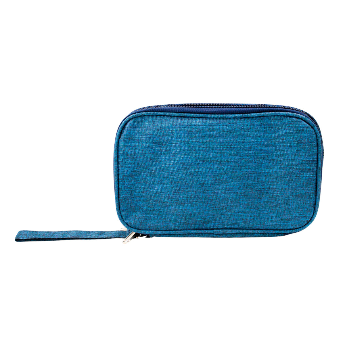 Bolsa organizadora para cabos e acessórios eletrônicos, Cor: Azul. Foto 1 do produto.