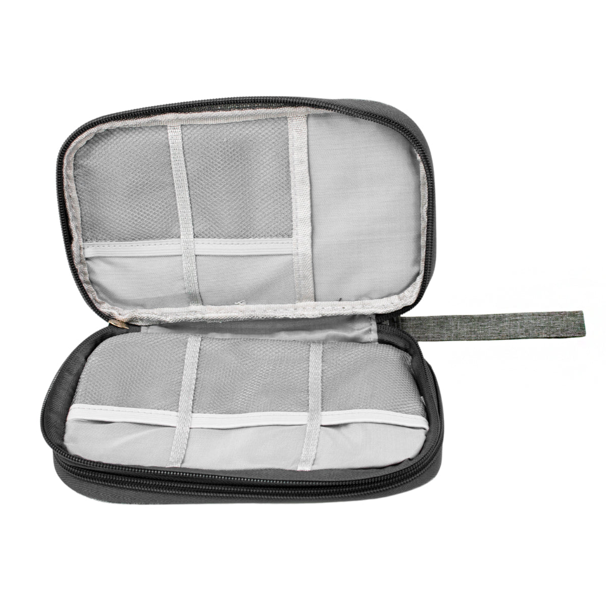 Bolsa organizadora para cabos e acessórios eletrônicos, Cor: Preto. Foto 3 do produto.