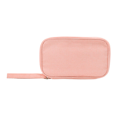 Bolsa organizadora para cabos e acessórios eletrônicos, Cor: Rosa. Foto 1 do produto.