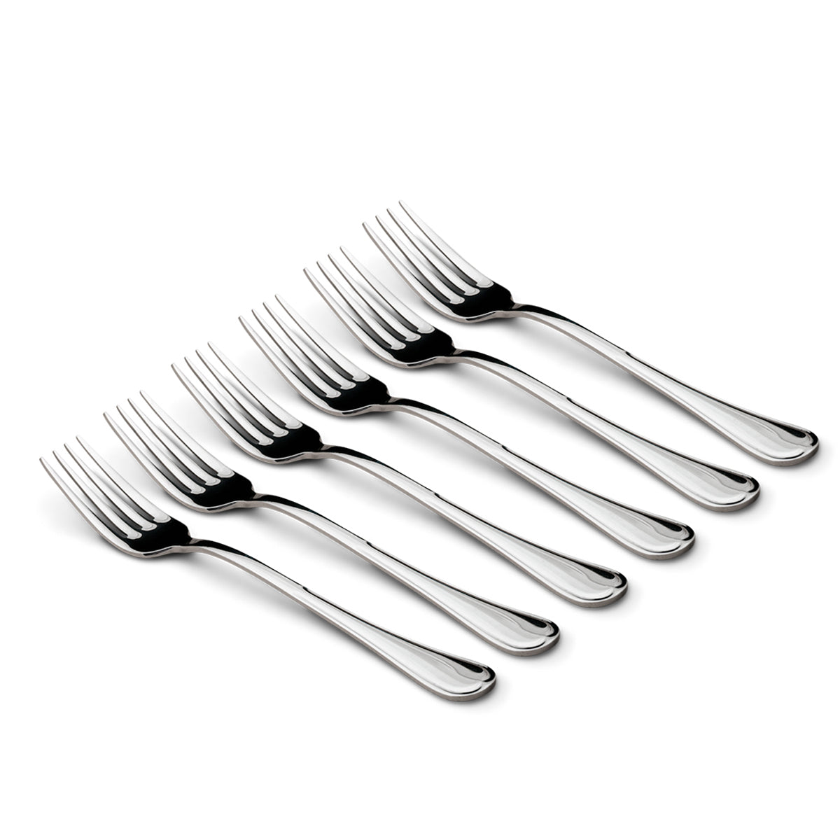 Kit com 6 garfos de aço inox. Foto 4 do produto.