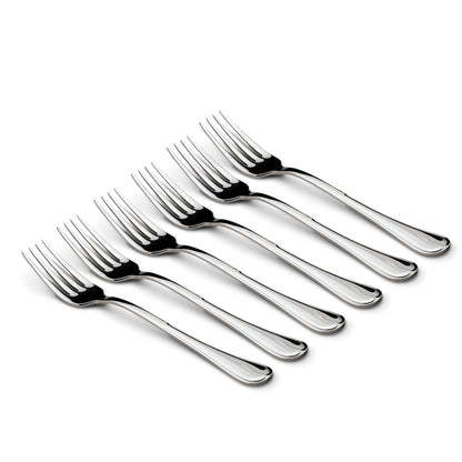 Kit com 6 garfos de aço inox. Foto 4 do produto.