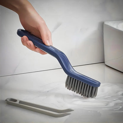 Escova para limpeza de cantos com pinça 2 em 1, Cor: Branco. Foto 2 do produto.