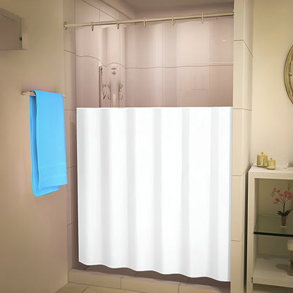 Cortina de box de PVC com visor liso 138 x 198 cm, branco. Foto 2 do produto.