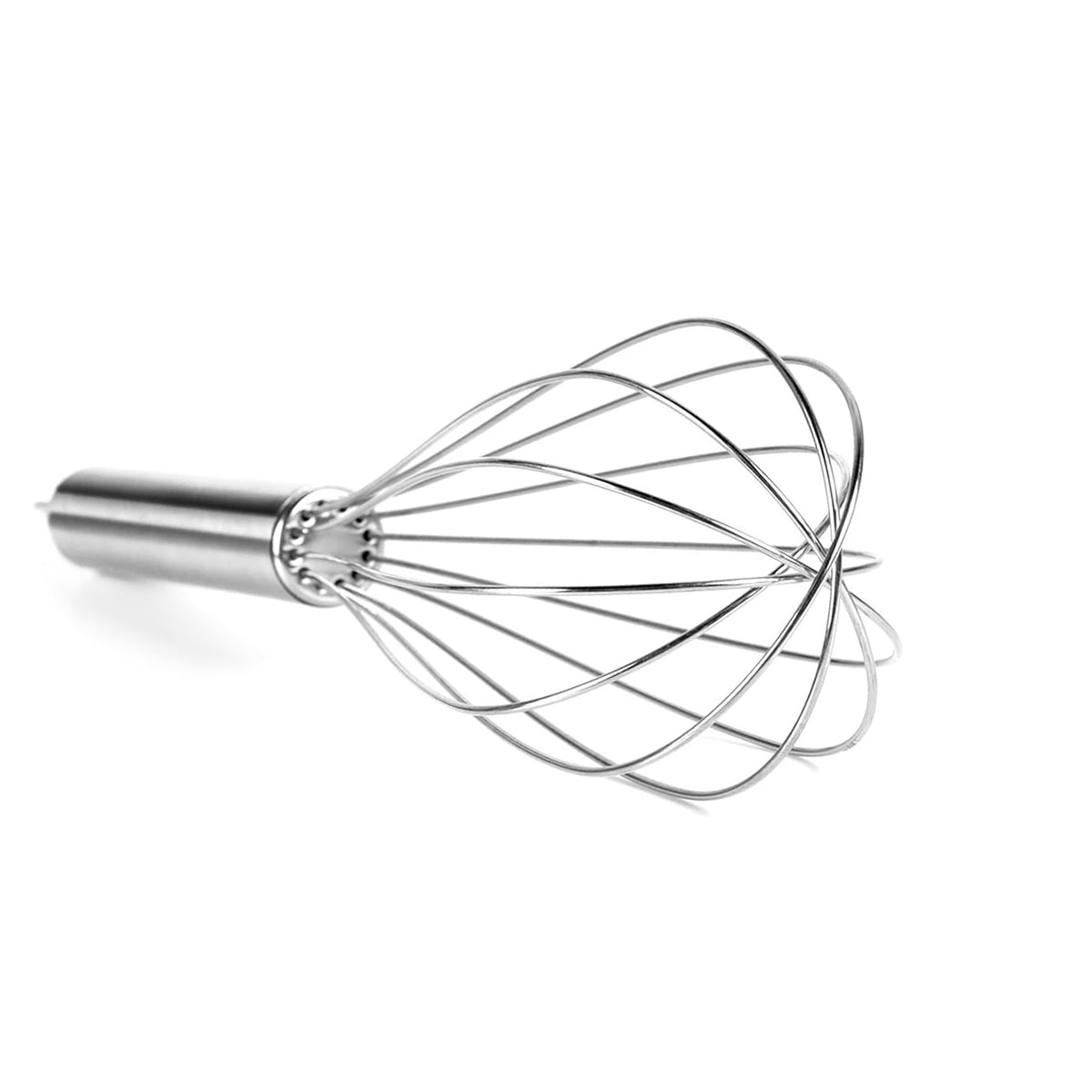 Batedor manual de aço inox tipo fouet. Foto 4 do produto.