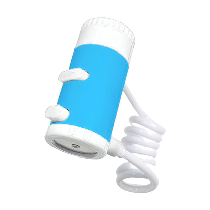 Extensor retrátil para torneira com dispenser de detergente, azul. Foto 1 do produto.