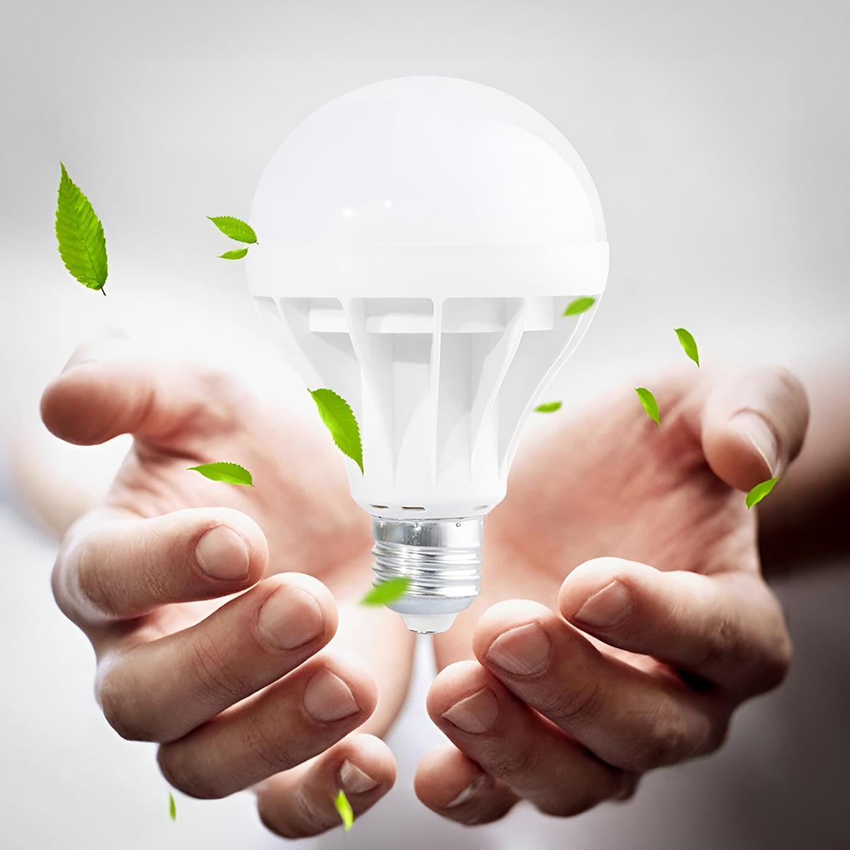 Lâmpada LED E27 bivolt, branco neutro, 9 W. Foto 2 do produto.