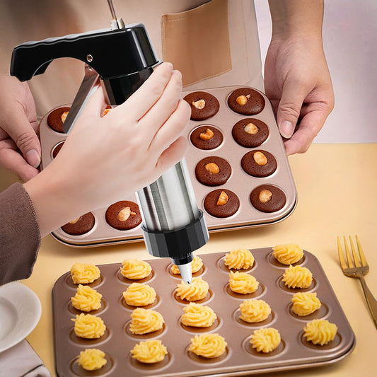Modelador de biscoitos de alumínio com 8 bicos. Foto 2 do produto.