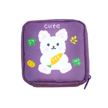 Necessaire pequena para absorventes e cosméticos, Cor: Lilás. Foto 1 do produto.