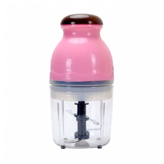 Processador elétrico de alimentos 600 ml, rosa. Foto 1 do produto.