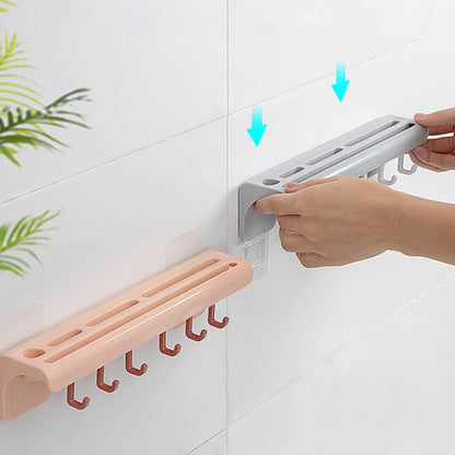 Suporte de cozinha para facas e talheres com 6 ganchos, Cor: Azul. Foto 3 do produto.