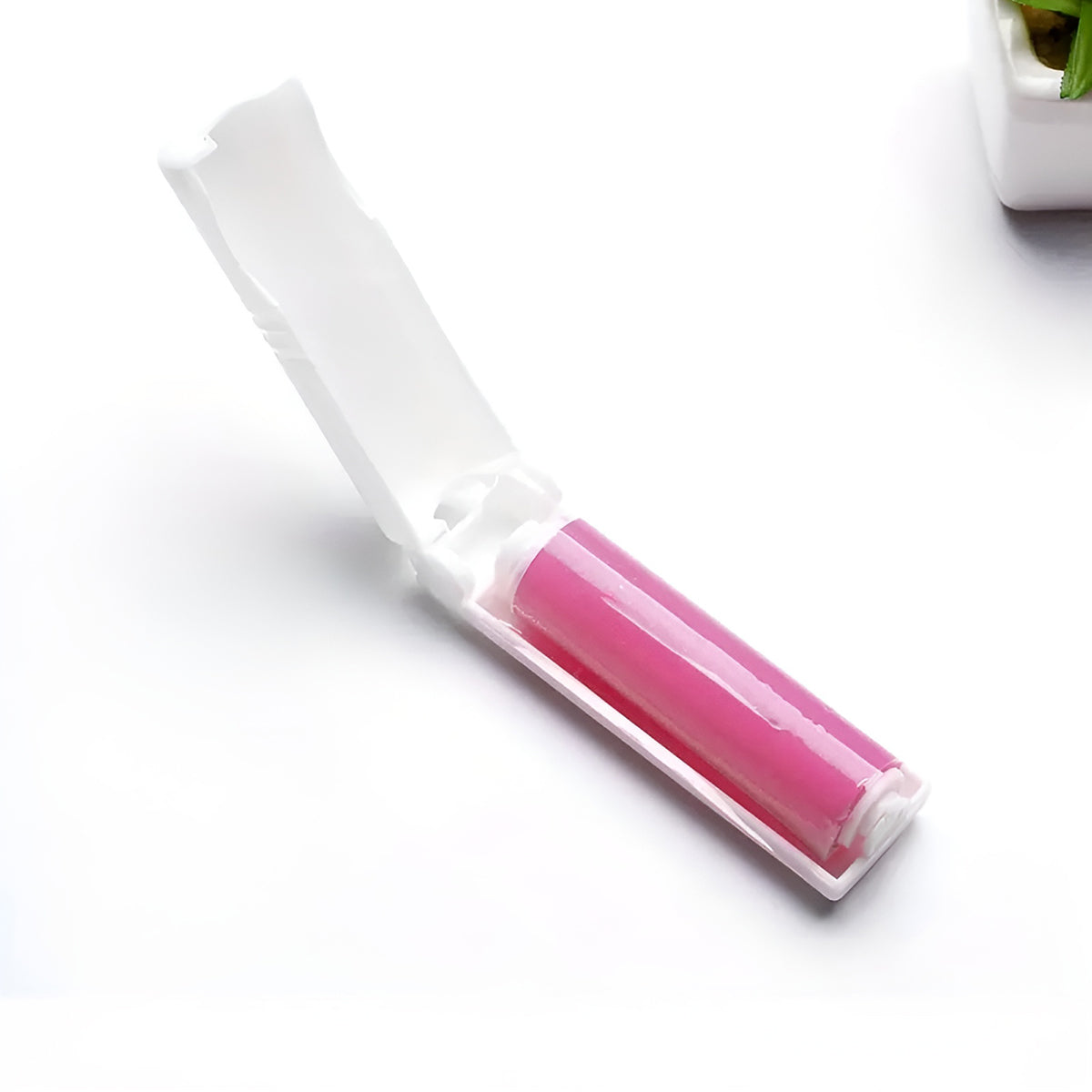 Rolo adesivo retrátil para remoção de pelos e poeira, Cor: Rosa. Foto 1 do produto.