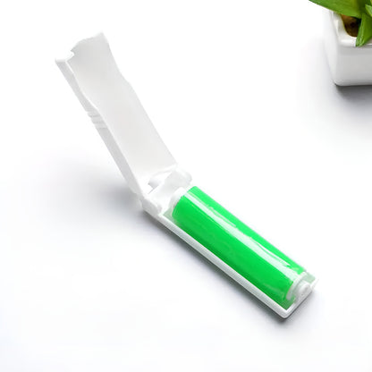 Rolo adesivo retrátil para remoção de pelos e poeira, Cor: Verde. Foto 1 do produto.