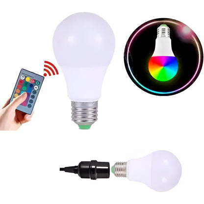Lâmpada LED RGB com 16 cores, colorido. Foto 3 do produto.