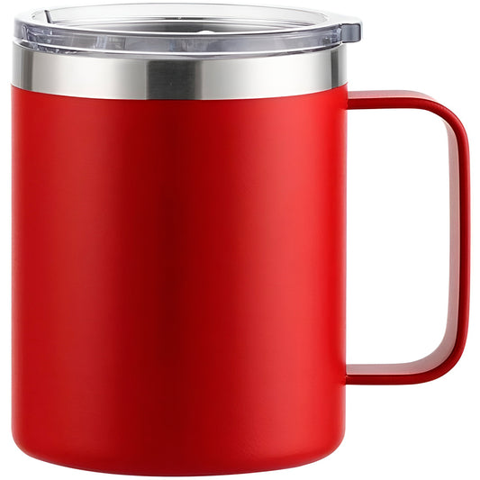 Caneca térmica de aço inox 360 ml, vermelho. Foto 1 do produto.