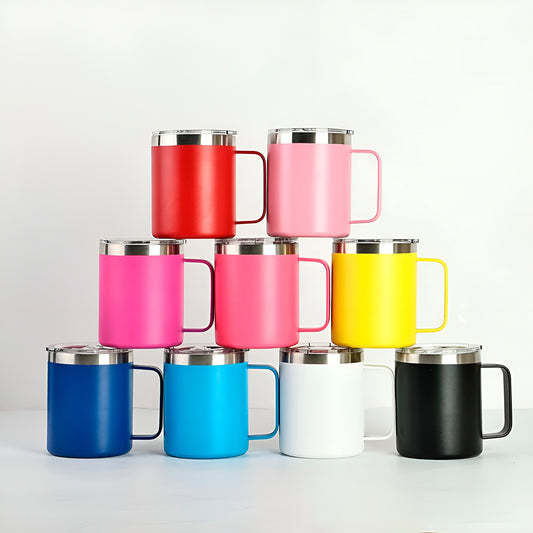 Caneca térmica de aço inox 360 ml, vermelho. Foto 2 do produto.