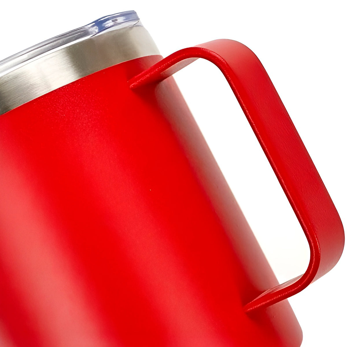 Caneca térmica de aço inox 360 ml, vermelho. Foto 4 do produto.