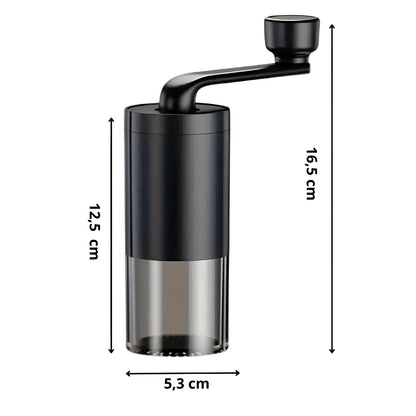 Moedor manual de café com manivela e ajuste de moagem. Foto 4 do produto.