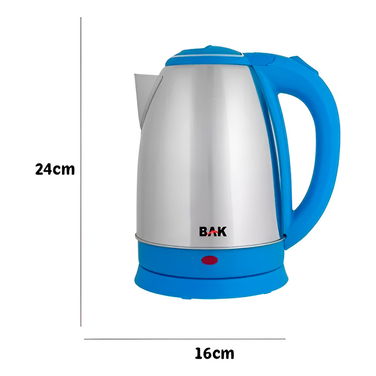 Chaleira elétrica de aço inox 1,8 litro 1100 W 110 V, azul claro. Foto 3 do produto.