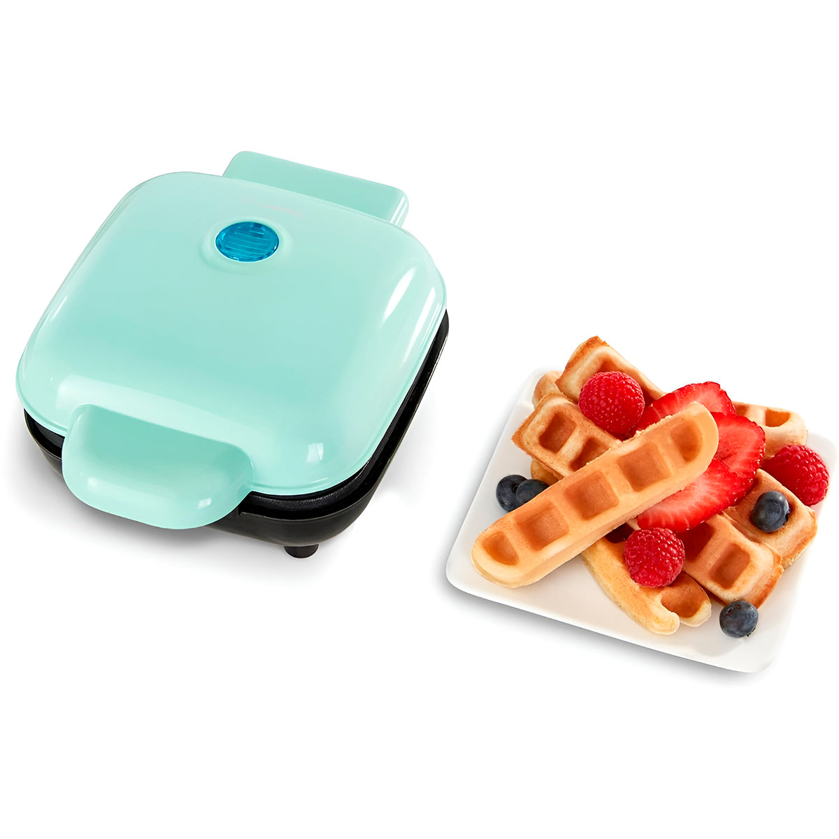 Mini máquina elétrica de waffle quadrado. Foto 1 do produto.