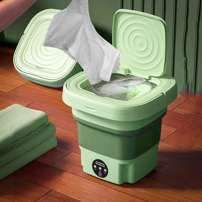 Mini máquina de lavar roupa dobrável 6,5 litros, lilás. Foto 3 do produto.