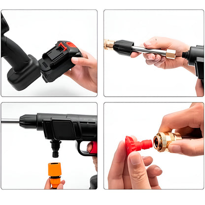 Lavadora de alta pressão recarregável com acessórios. Foto 3 do produto.