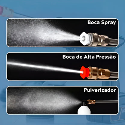 Lavadora de alta pressão recarregável com acessórios. Foto 4 do produto.