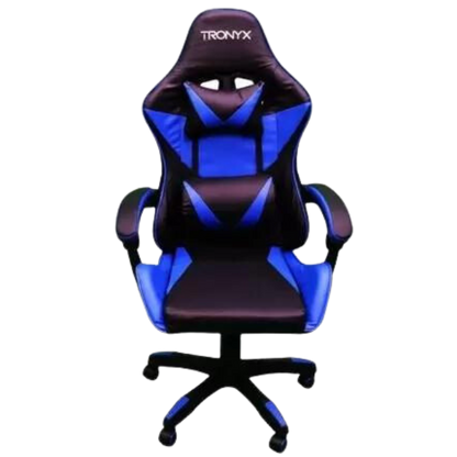 Cadeira gamer giratória preta. Foto 1 do produto.