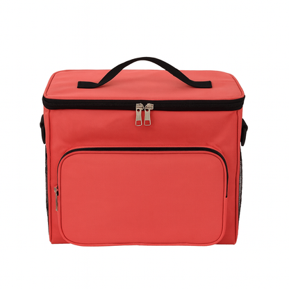 Bolsa térmica média portátil, Cor: Vermelho. Foto 1 do produto.