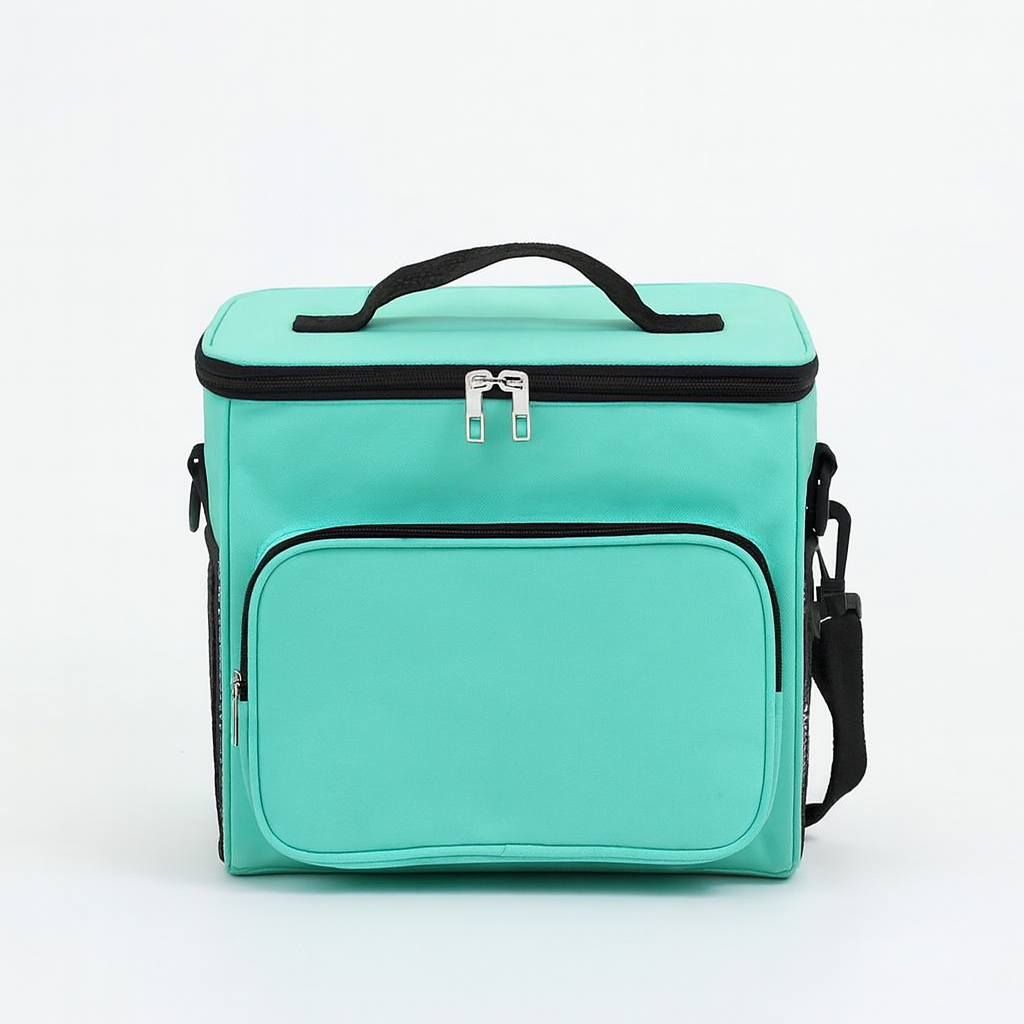 Bolsa térmica média portátil, Cor: Verde. Foto 1 do produto.