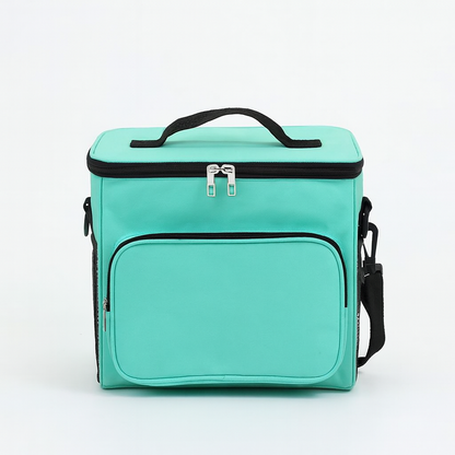 Bolsa térmica média portátil, Cor: Verde. Foto 1 do produto.