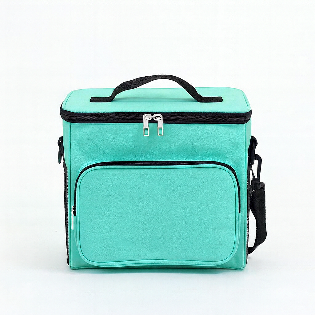 Bolsa térmica média portátil, Cor: Verde. Foto 2 do produto.