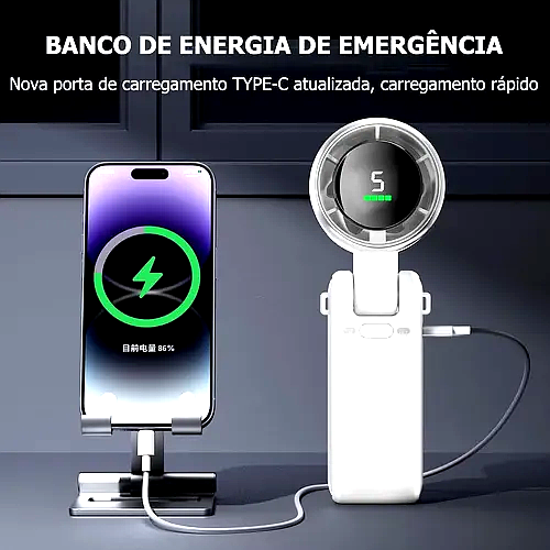 Mini ventilador portátil Turbo. Foto 4 do produto.