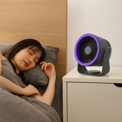 Ventilador de mesa portátil sem fio. Foto 4 do produto.