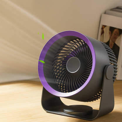 Ventilador de mesa portátil sem fio. Foto 5 do produto.