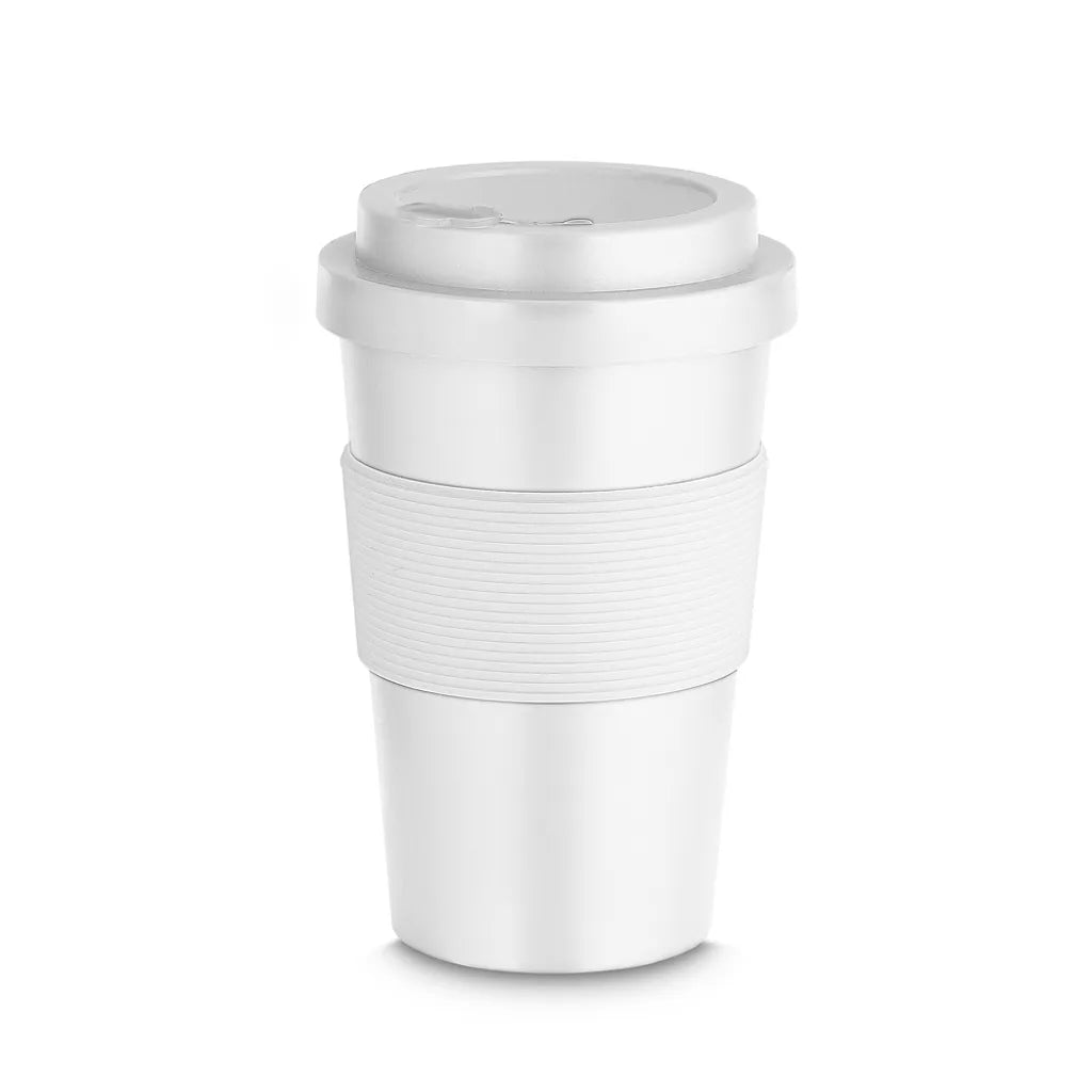 Copo de RPET 400 ml, Cor: Branco. Foto 1 do produto.